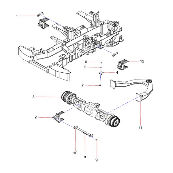 ODT007969192 Suspension Cylinder Assembly Bracket Sany SAT40C Articulated Dump Truck spare parts