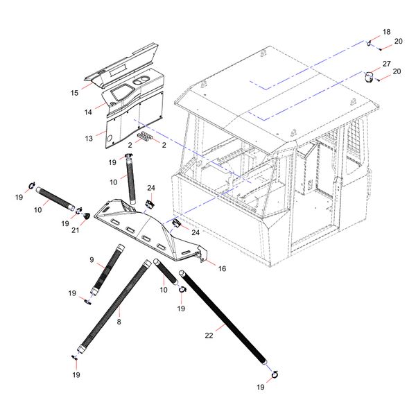JSS009815419 Air Pipe Sany SAT40C Articulated Dump Truck spare parts