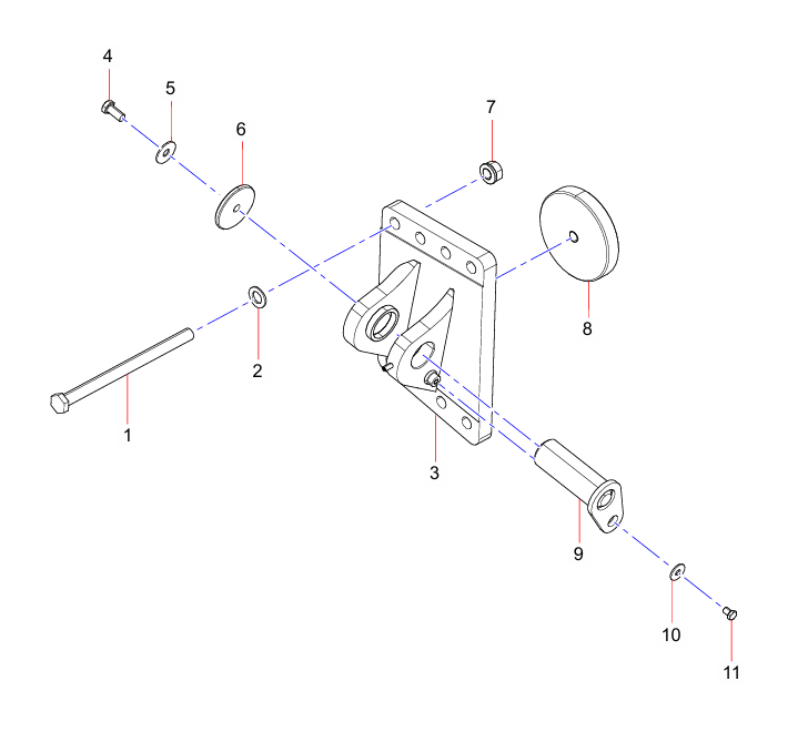 ODT007969116 Suspension Cylinder Assembly Bracket Sany SAT40C Articulated Dump Truck spare parts