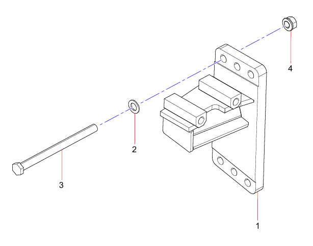 ODT007969367 Transverse thrust rod Bracket Assemble Sany SAT40C Articulated Dump Truck spare parts