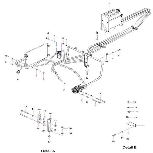 60016764 Clamp Sany SAT40C Articulated Dump Truck spare parts