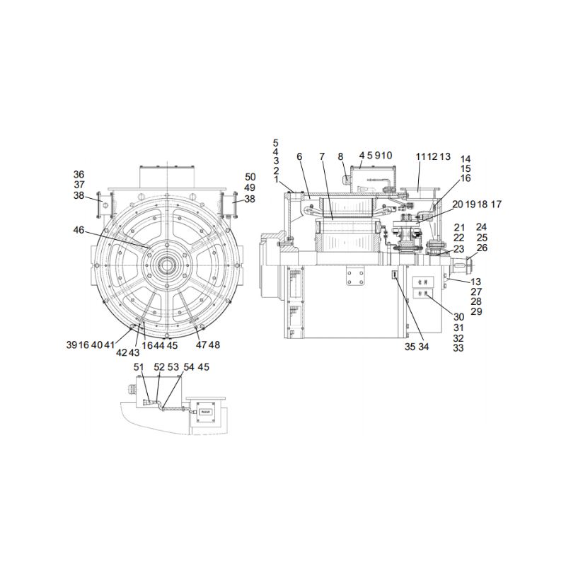 803545956 Generator XCMG XDE130 Electric driving dump truck spare parts