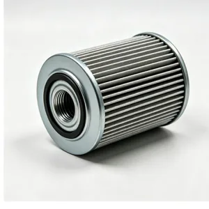 Side view of 800153892 XCMG XE750G fuel filter element, high-precision heavy equipment filters with pleated media for mining excavator engine protection banner