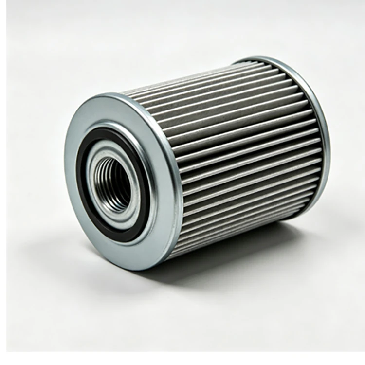 Side view of 800153892 XCMG XE750G fuel filter element, high-precision heavy equipment filters with pleated media for mining excavator engine protection banner