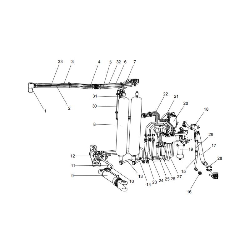 330106369 Steering System Pipe Laying XCMG XDE130 Electric driving dump truck spare parts