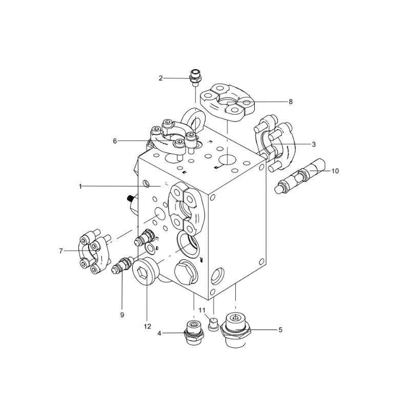 330100889 Steering Valve Group Component XCMG XDE130 Electric driving dump truck spare parts