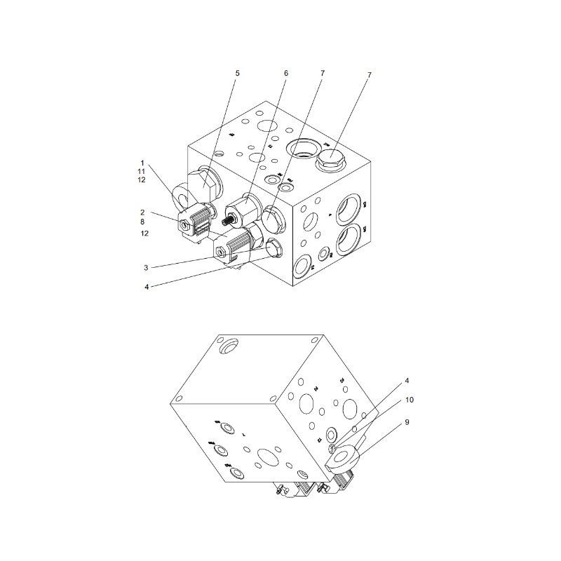 803072918 Steering Valve Group XCMG XDE130 Electric driving dump truck spare parts