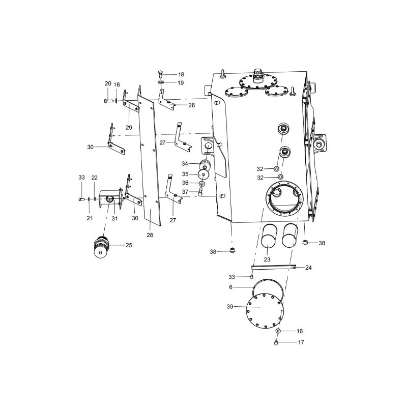 330103529 Oil Tank XCMG XDE130 Electric driving dump truck spare parts
