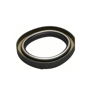 Close-up 3D rendering of XCMG 800372602 oil seal for hydraulic seal kits and heavy equipment spare parts banner