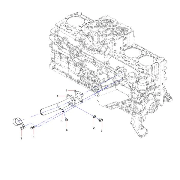 160102130004a062 water outlet pipe combination group sany sat40c dump truck parts