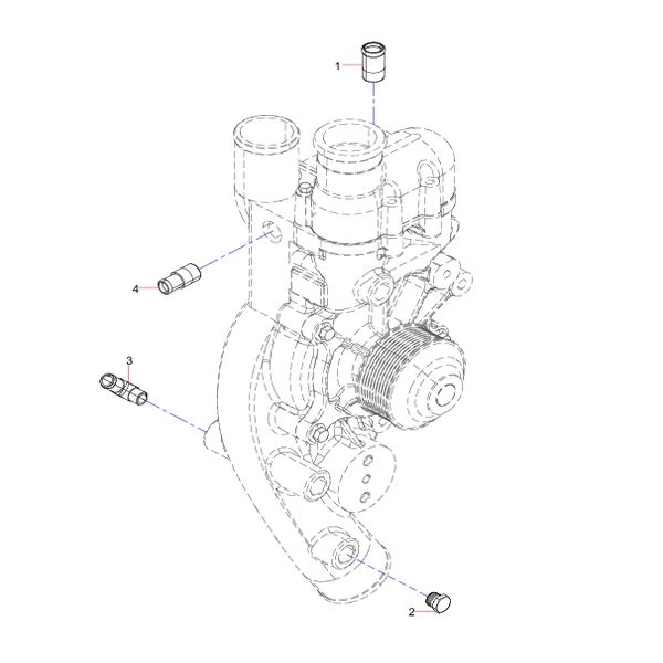 160102130004a064 water pump inlet pipe joint assembly group sany sat40c dump truck parts