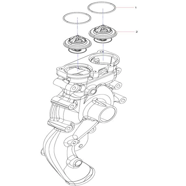 160102130004a066 thermostat group sany sat40c dump truck parts