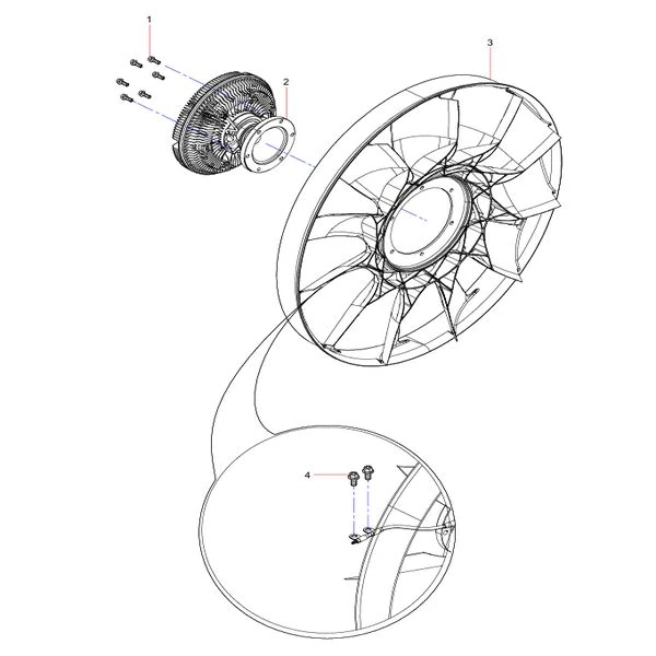 160102130021a018 fan and hub assembly sany sat40c articulated dump truck spare parts
