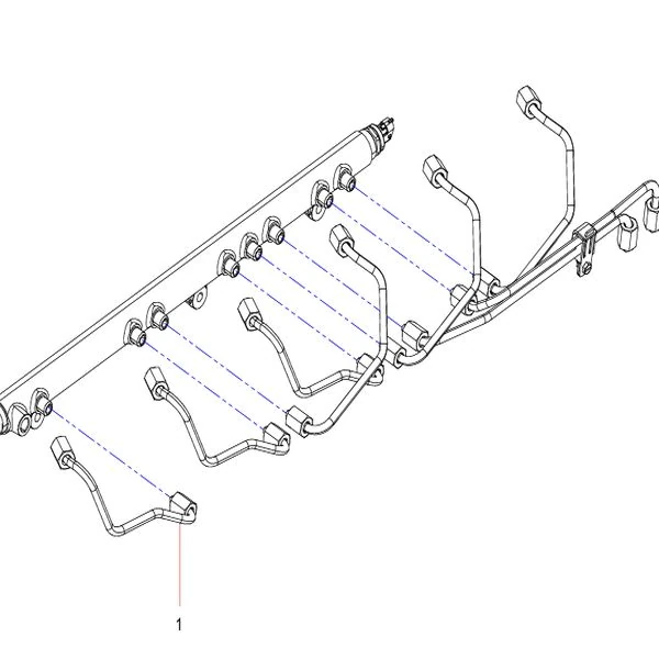 160102130004a074 high pressure oil pipe combination group sany sat40c articulated dump truck spare parts