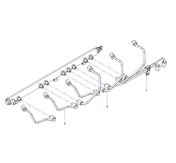 160101130055b013 high pressure fuel pipe assy sany sat40c articulated dump truck spare parts