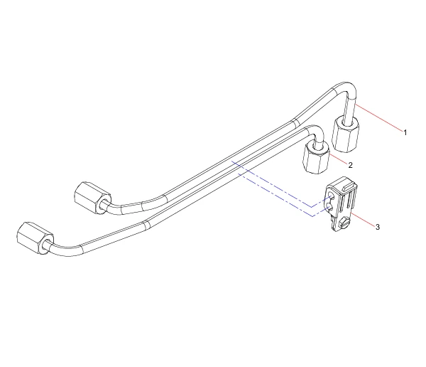 61000130 high pressure oil pipe assembly sany sat40c articulated dump truck spare parts