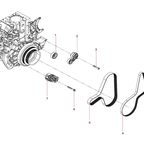160102130004a083 tension pulley and belt combination group sany sat40c articulated dump truck spare parts