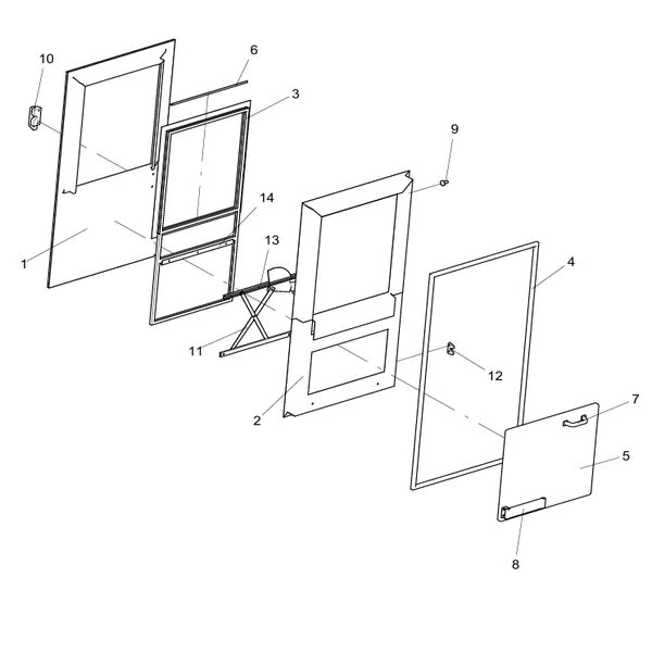 330103708 left door assembly xcmg xde130 dump truck parts