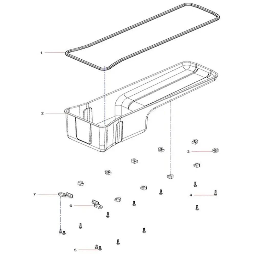 160102130004a054 oil pan kit exploded view