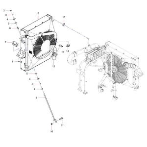 odt009189068 radiator installation assembly sany sat40c articulated dump truck spare parts