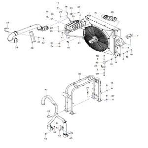 odt009189068 radiator installation assembly sany sat40c articulated dump truck spare parts