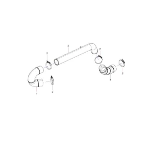 odt007282268 intake pipe assembly sany sat40c articulated dump truck spare parts