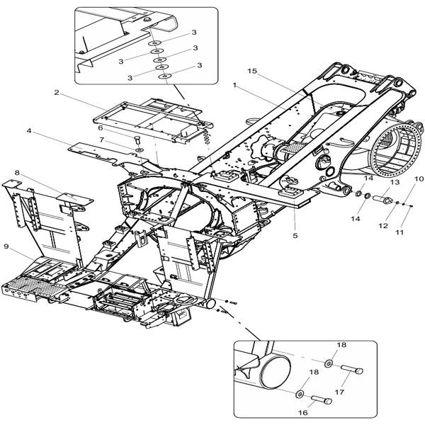330106386 frame assembly xcmg xde130 dump truck parts