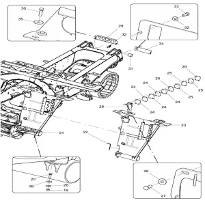 330106386 frame assembly xcmg xde130 dump truck parts