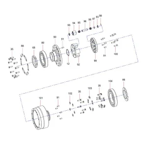 130301000094a transfer case gearbox assembly sany sat40c articulated dump truck spare parts