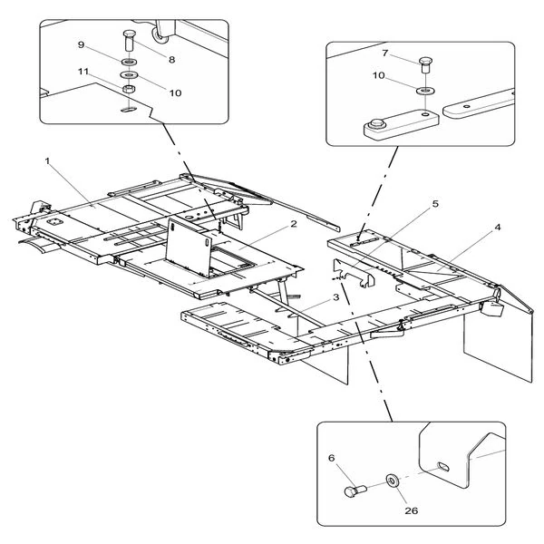 330107010 deck assembly xcmg xde130 dump truck parts