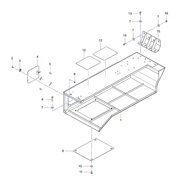 odt009194389 right box assembly sany sat40c articulated dump truck spare parts