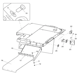 330107012 right deck assembly xcmg xde130 dump truck parts