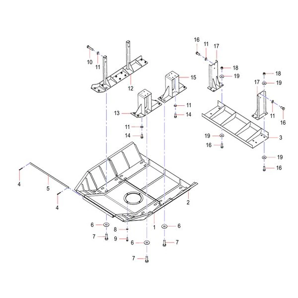 odt009207393 bottom guard plate assembly sany sat40c articulated dump truck spare parts