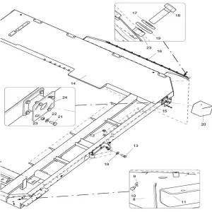 330106267 left deck assembly xcmg xde130 dump truck parts