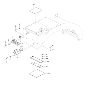 odt009312554 left platform assembly sany sat40c articulated dump truck spare parts