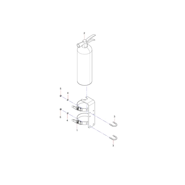 odt009312491 fire extinguisher assembly sany sat40c articulated dump truck spare parts