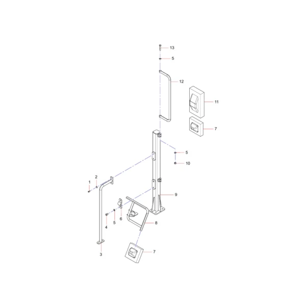 odt009201306 leaf mirror assembly sany sat40c articulated dump truck spare parts