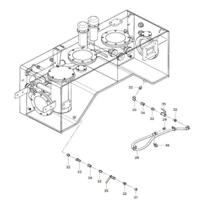 odt009207650 hydraulic tank mounting assembly sany sat40c dump truck parts