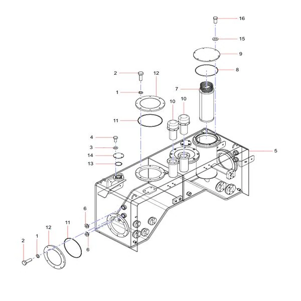odt009207461 hydraulic fuel tank assy sany sat40c dump truck parts