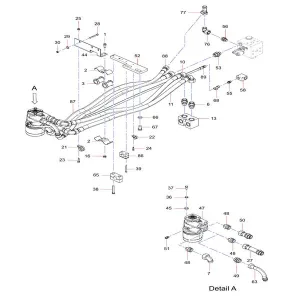 odt007960639 hydraulic steering system assembly sany sat40c articulated dump truck spare parts