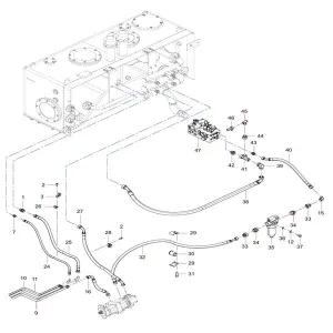 odt009340130 brake fluid system assembly sany sat40c articulated dump truck spare parts