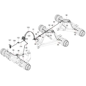 odt009340130 brake fluid system assembly sany sat40c articulated dump truck spare parts