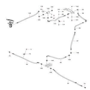 odt009340130 brake fluid system assembly sany sat40c articulated dump truck spare parts