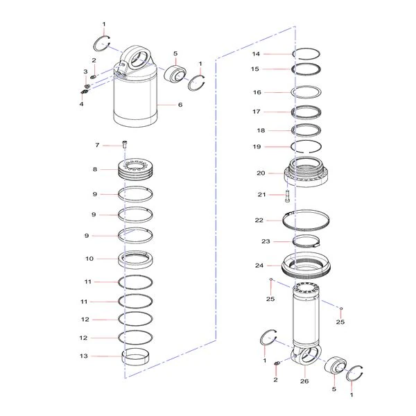 150901041625a suspension oil cylinder sany sat40c articulated dump truck spare parts