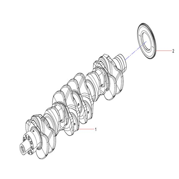 160102130004a091 crankshaft rankshaft sub assembly sany sat40c dump truck parts