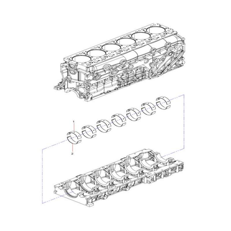 160102130004a042 main bearing shell group sany sat40c dump truck parts