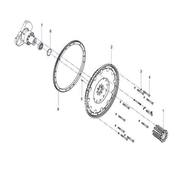 160102130021a016 flywheel combination group sany sat40c dump truck parts