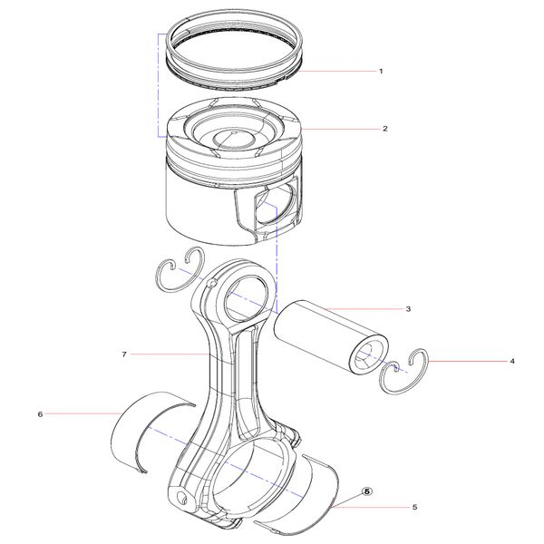 160102130004a045 piston connecting rod combination set sany sat40c dump truck parts