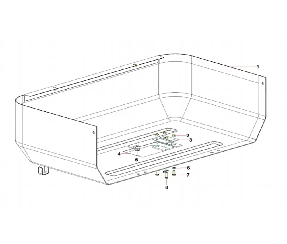 Exploded view drawing of the SANY SY485C1 hydraulic excavator radiator cover assembly (Part No. 13306069) showing the main structure and mounting hardware (bolts, nuts, and plates).