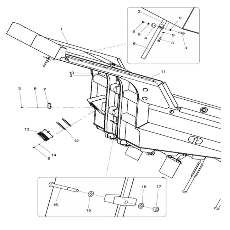 xcmg xde130 330107127 cargo compartment parts